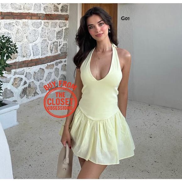 RARE!!! ZARA BLOGGER FAVE!!! Halter Dress NWT - Picture 3 of 16